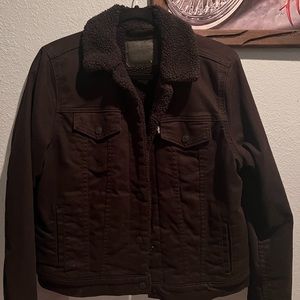 Levi’s black sherpa jean jacket